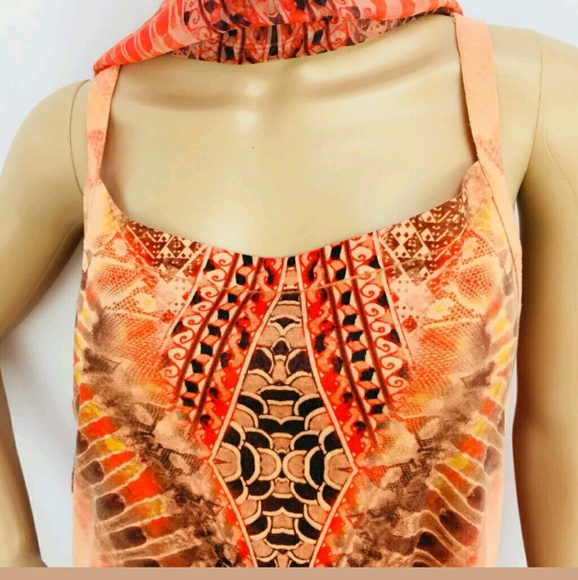 Boho Tank Semi Sheer Embellished Overlay - Picture 2 of 6